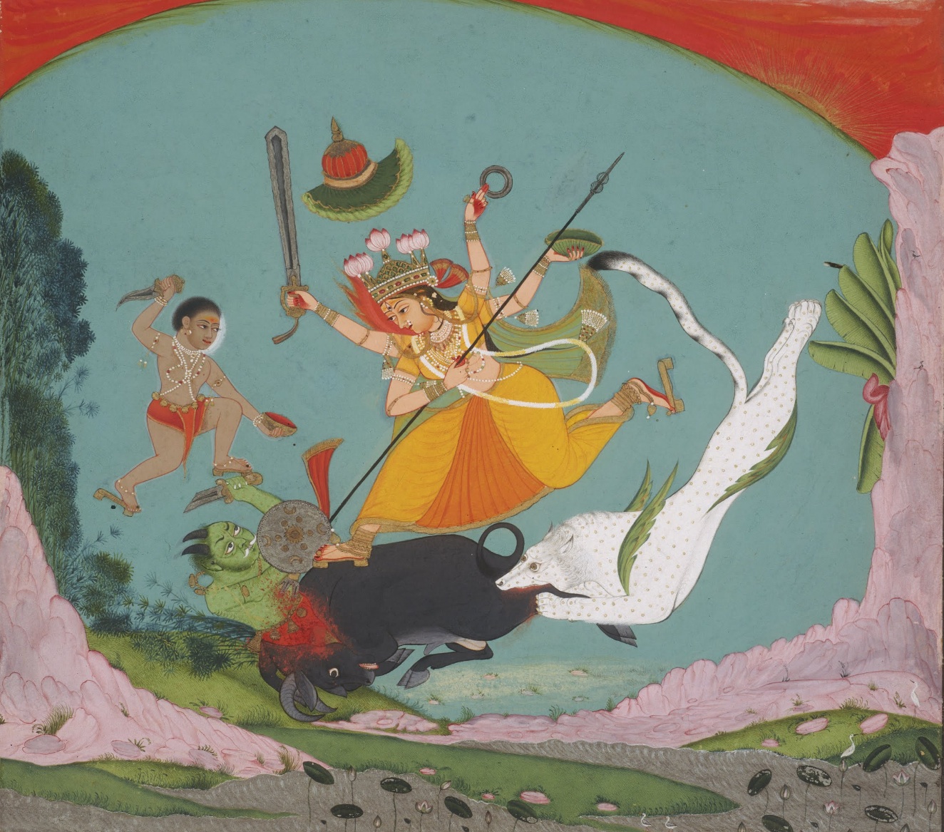 Philadelphia Museum of Art The Great Goddess Durga Slaying The Buffalo Demon ... C. 1750Details Artist-maker unknown, India.jpeg